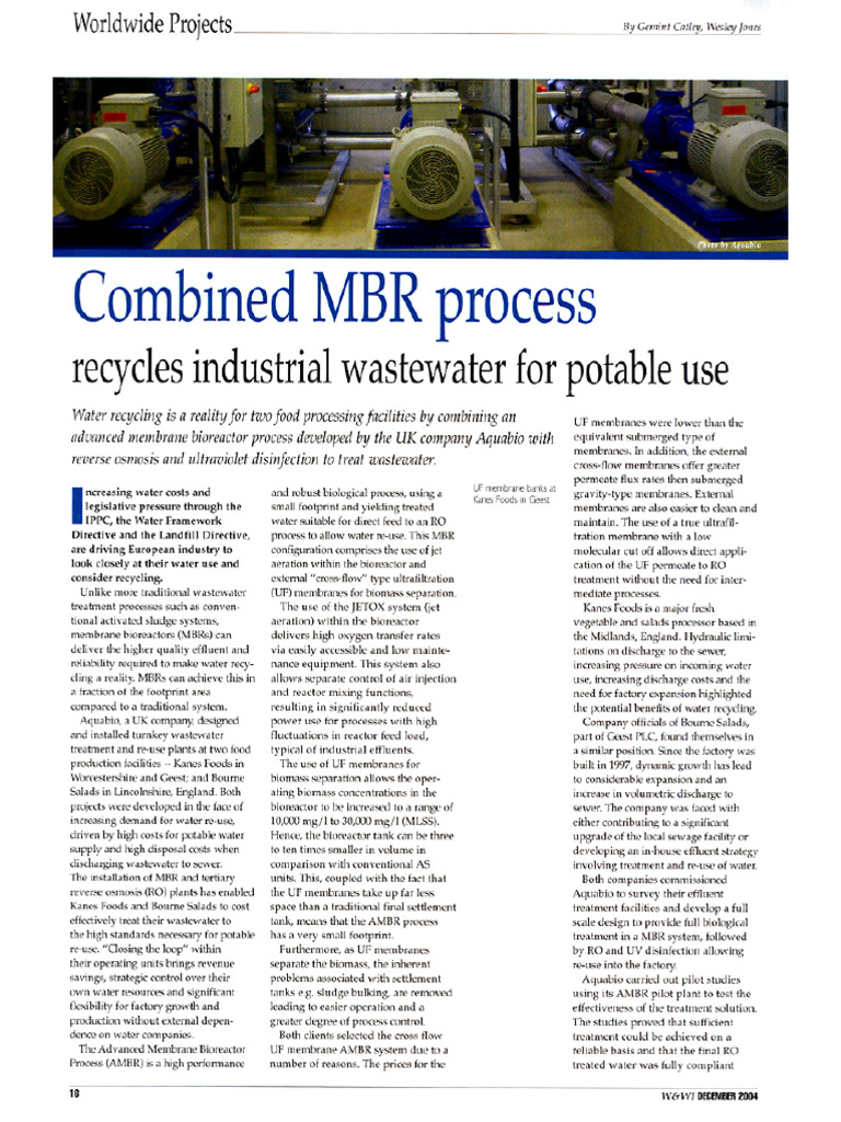 E AMBRPressEditorialsOct2005 | PDF | Reclaimed Water | Sewage Treatment