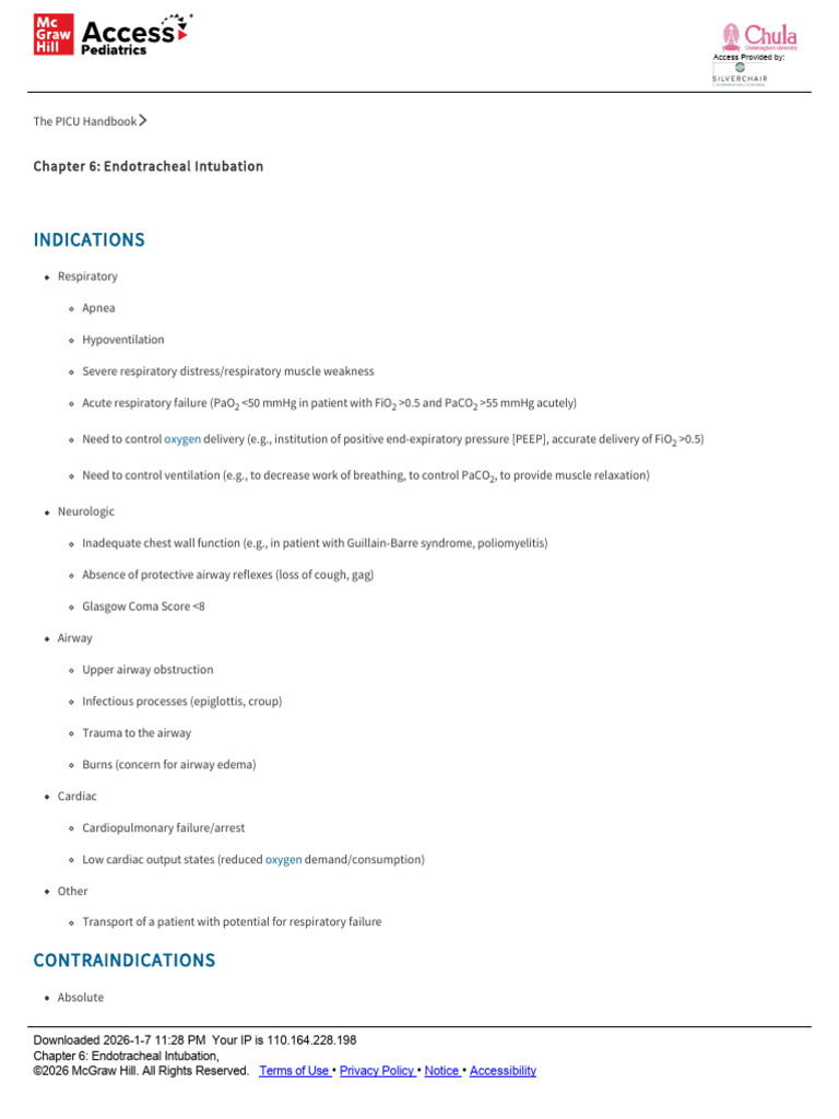 Chapter 6_ Endotracheal Intubation | PDF | Medical Specialties ...