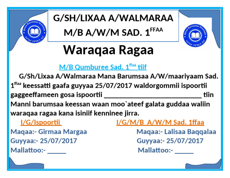 WARAQAA RAGAA | PDF