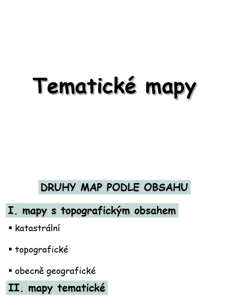 Tematicke Mapy | PDF