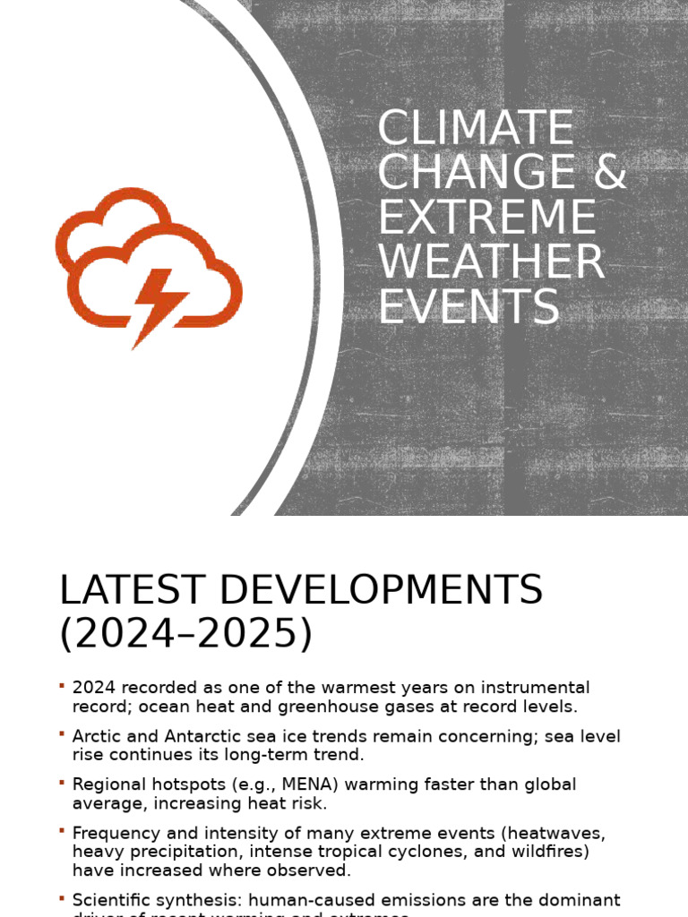 Climate Extreme Weather Presentation | PDF | Climate Change | Tropical ...