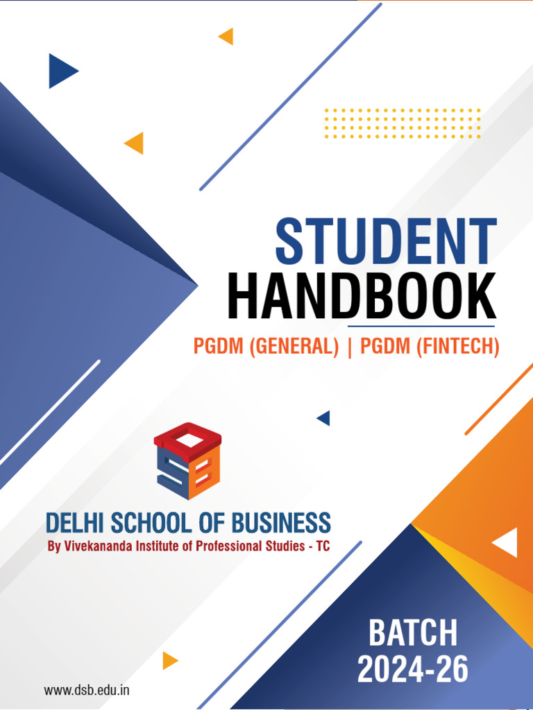 Students Hand Book - 2024-2026 | PDF | Analytics | Master Of Business ...