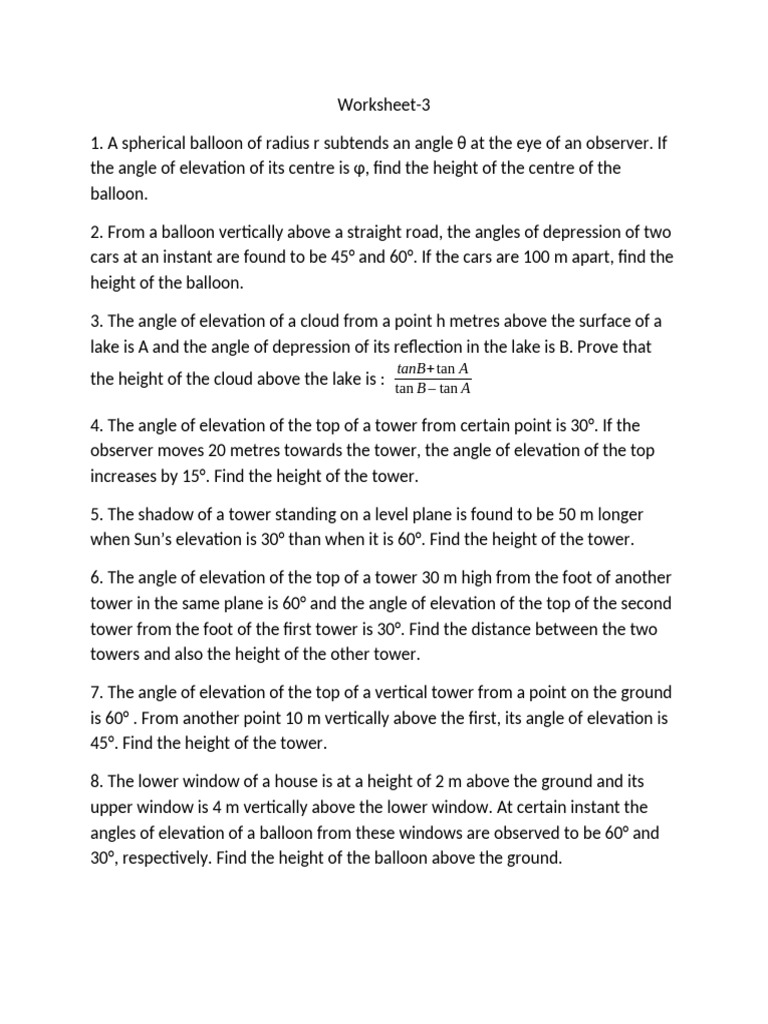 Geometry Problems on Angles and Heights | PDF