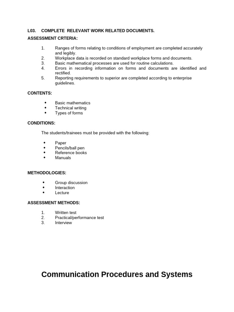 l03 Complete Relevant Work Related Documents | PDF | Nonverbal ...