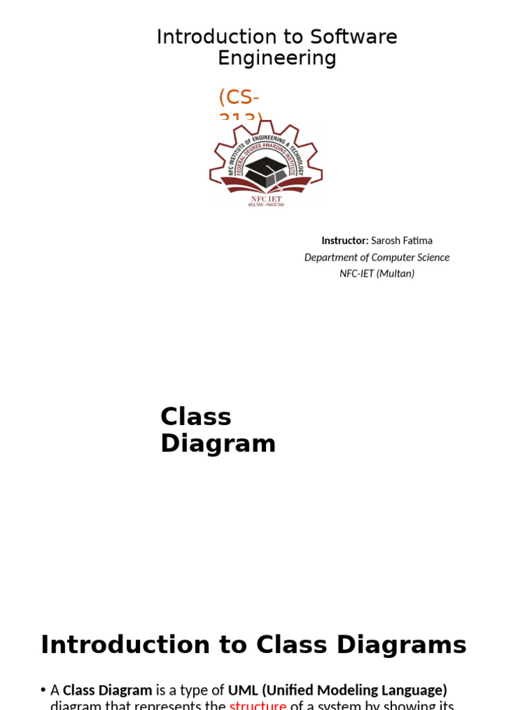 Class Diagrams in Software Engineering | PDF | Class (Computer ...