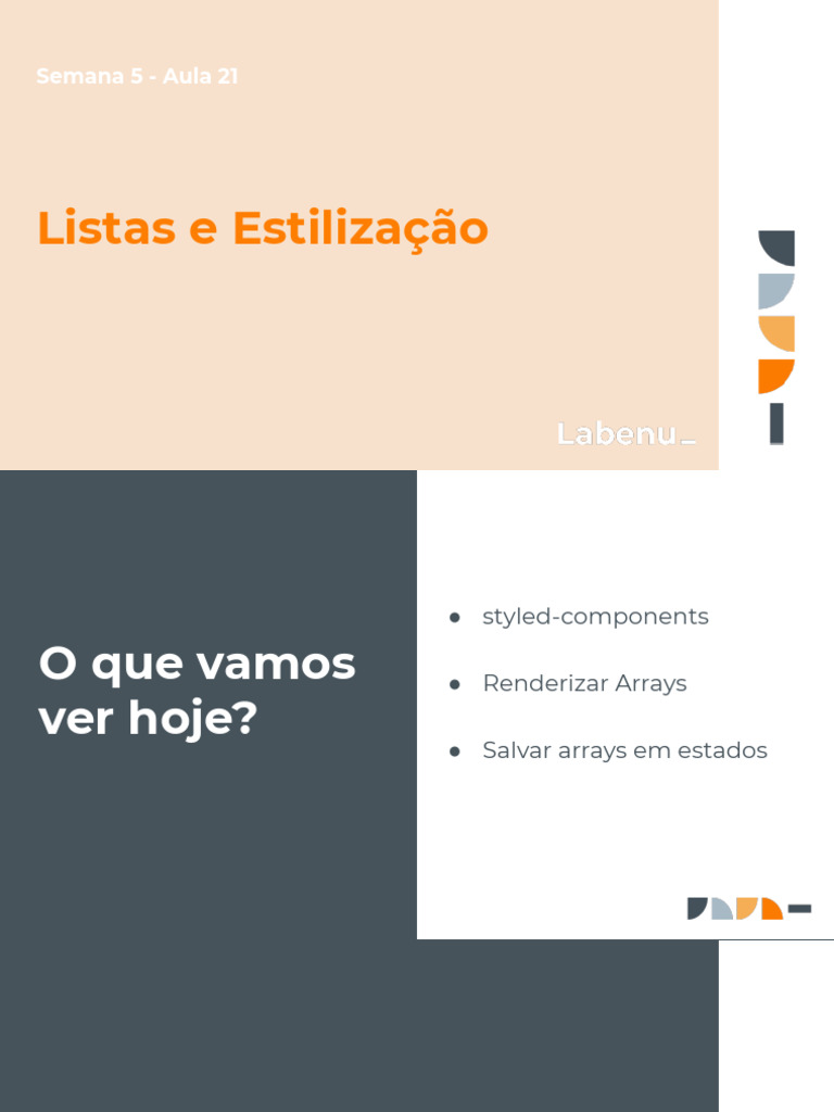 Listas e Styled Components no React | PDF | Script Java | Tipo de dados