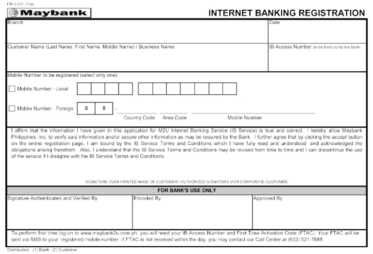 Internet Banking Registration | PDF
