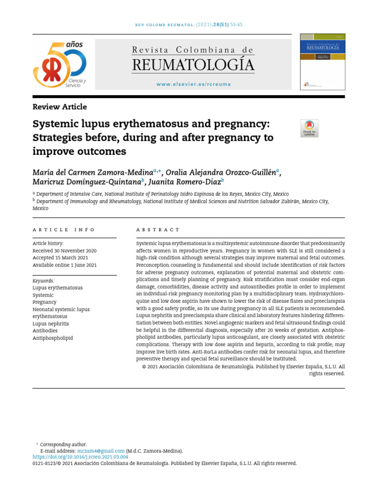 Systemic Lupus Erythematosus and Pregnancy | PDF | Pregnancy | Human ...