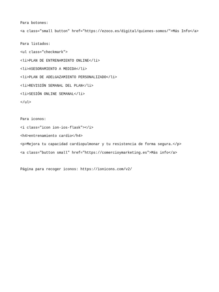 Codigos HTML para Una Web | PDF