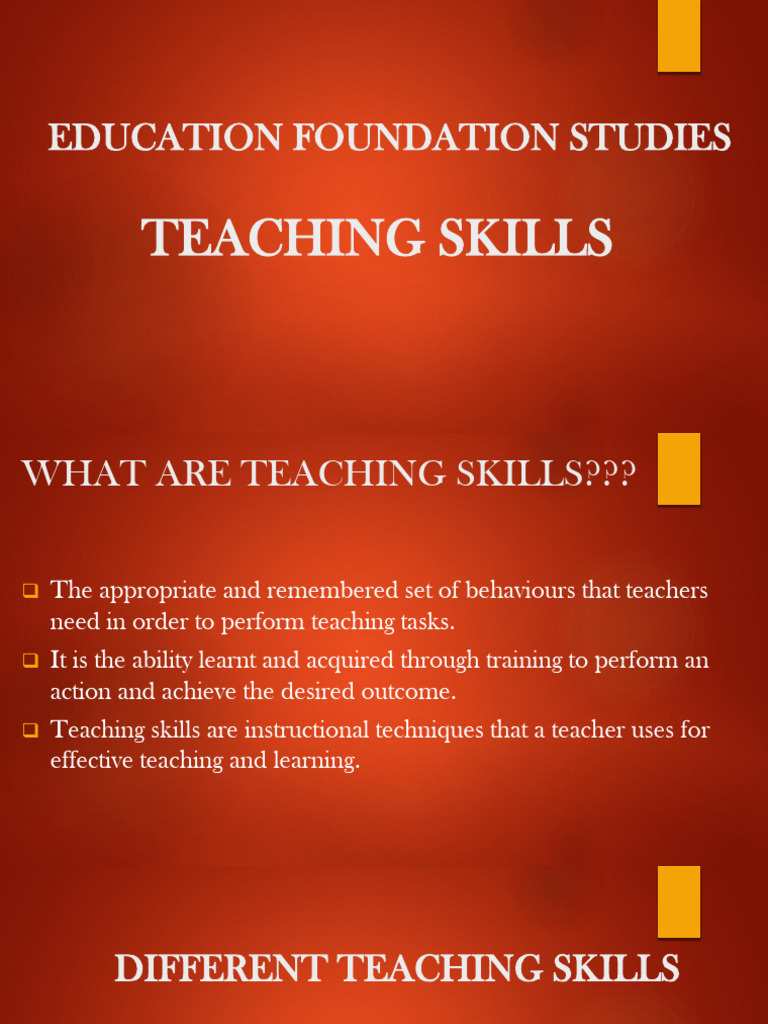 Essential Teaching Skills Explained | PDF | Learning | Teachers