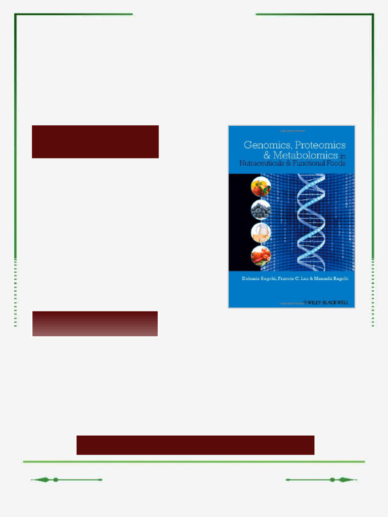 Genomics Proteomics and Metabolomics in Nutraceuticals and Functional ...