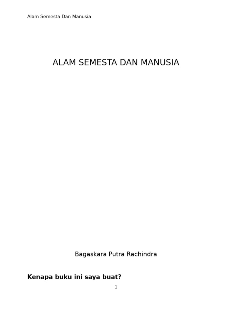 Hubungan Manusia dan Alam Semesta | PDF