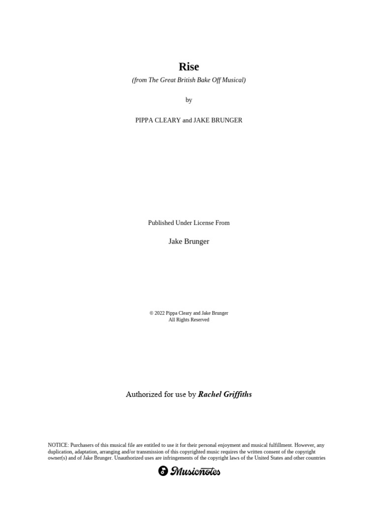 Rise - BB Major - MN0273521 | PDF