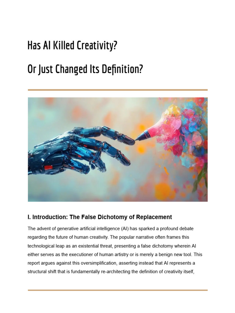 AI's Impact on Creativity and Authorship | PDF | Artificial ...