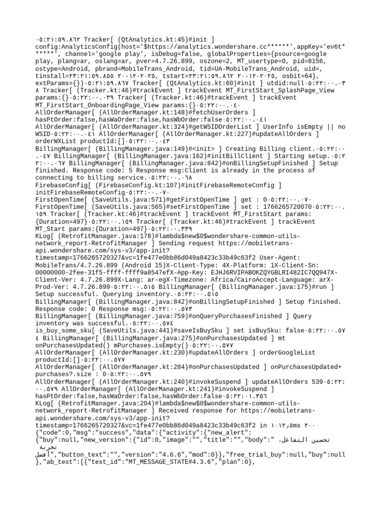 MobileTrans Analytics Log Overview | PDF | Operating System Families ...