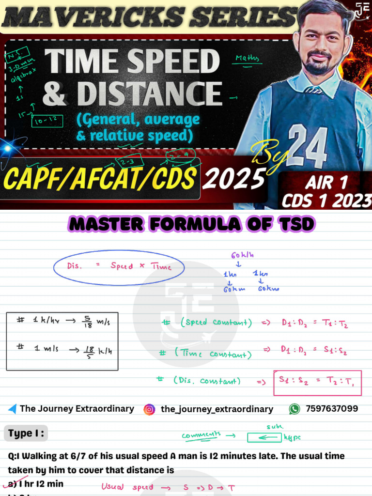 Speed and Distance Problem Solving | PDF | Speed | Velocity