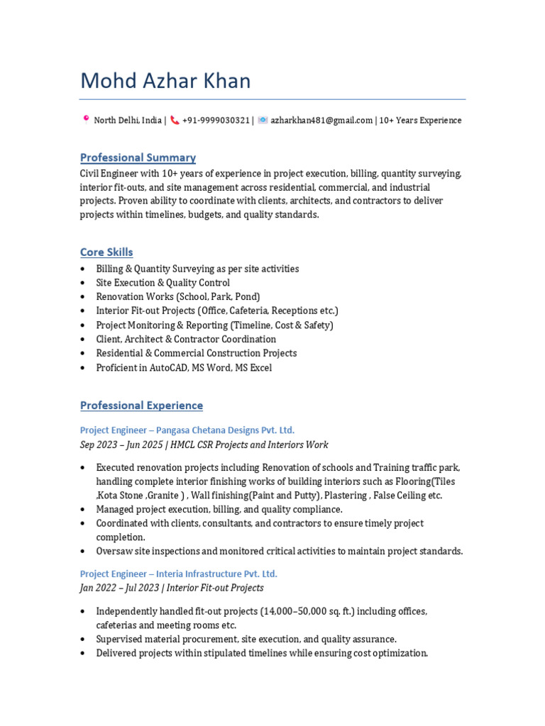 Azhar_CV-1 | PDF