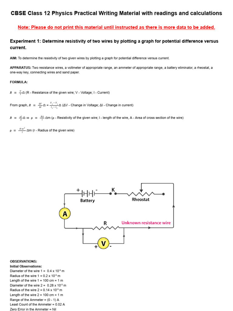 CBSE Class 12 Physics Practical Guide | PDF | P–N Junction | Voltage