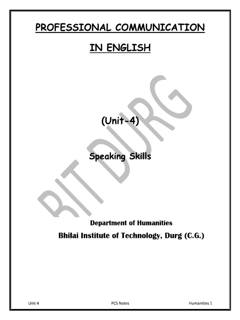 Notes Unit 4 PCS | PDF