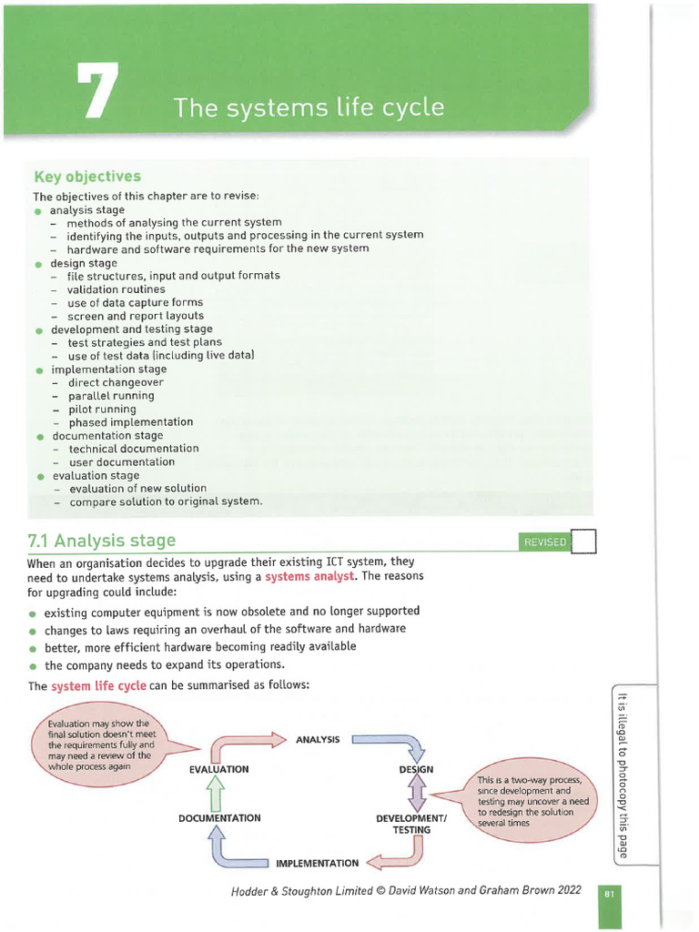 Ch7 - System Life Cycle | PDF