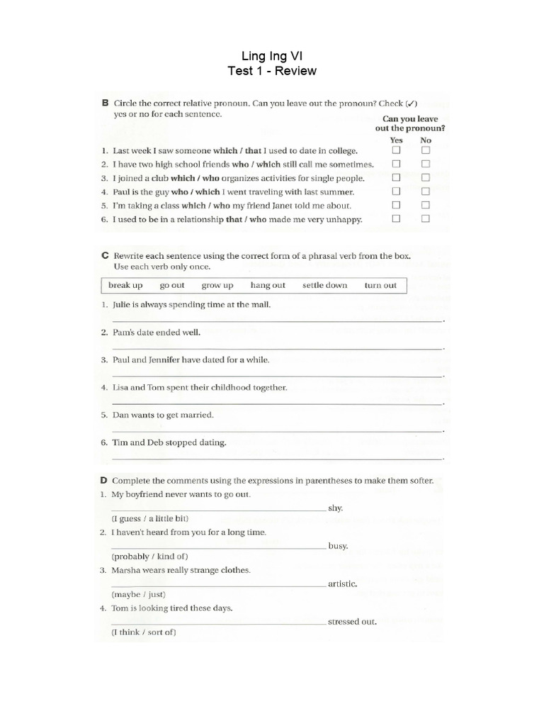 Review Test 1 | PDF