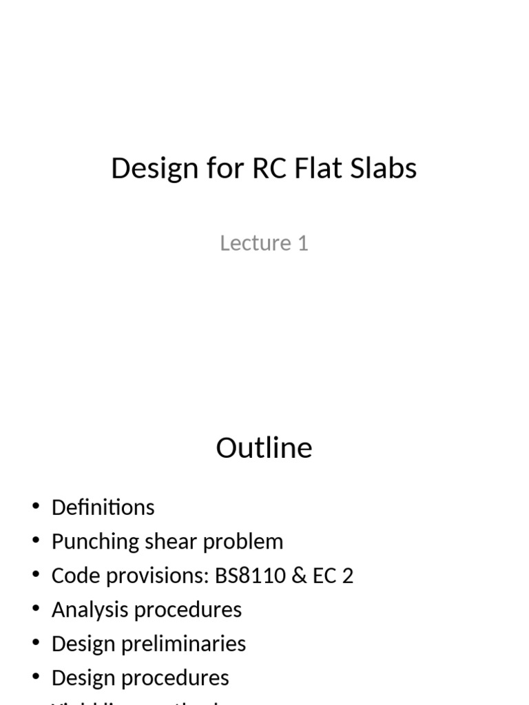 RC Flat Slab Design and Analysis Guide | PDF | Concrete | Shear Stress