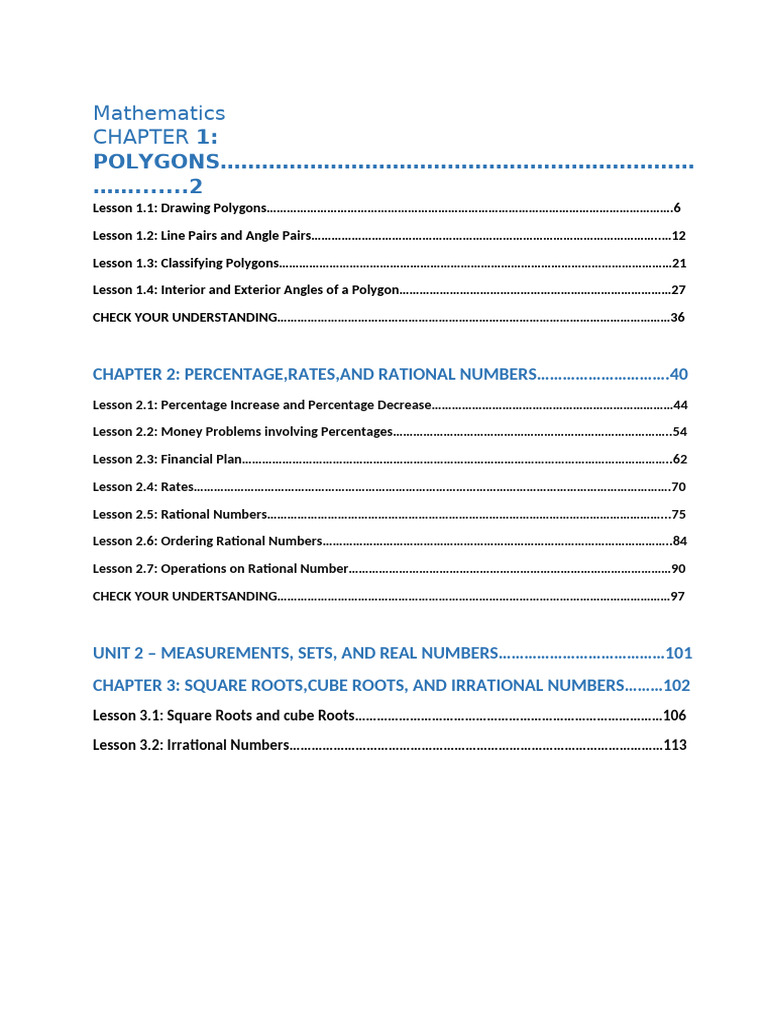Comprehensive Guide to Polygons and Percentages | PDF