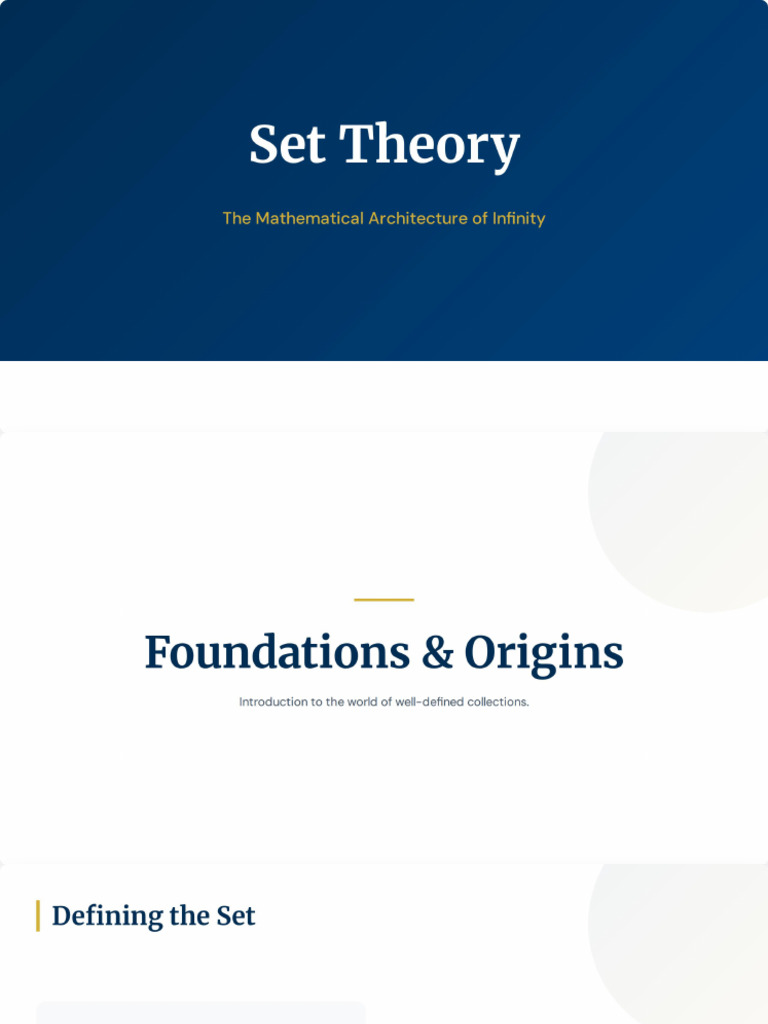 Set Theory Foundations | PDF