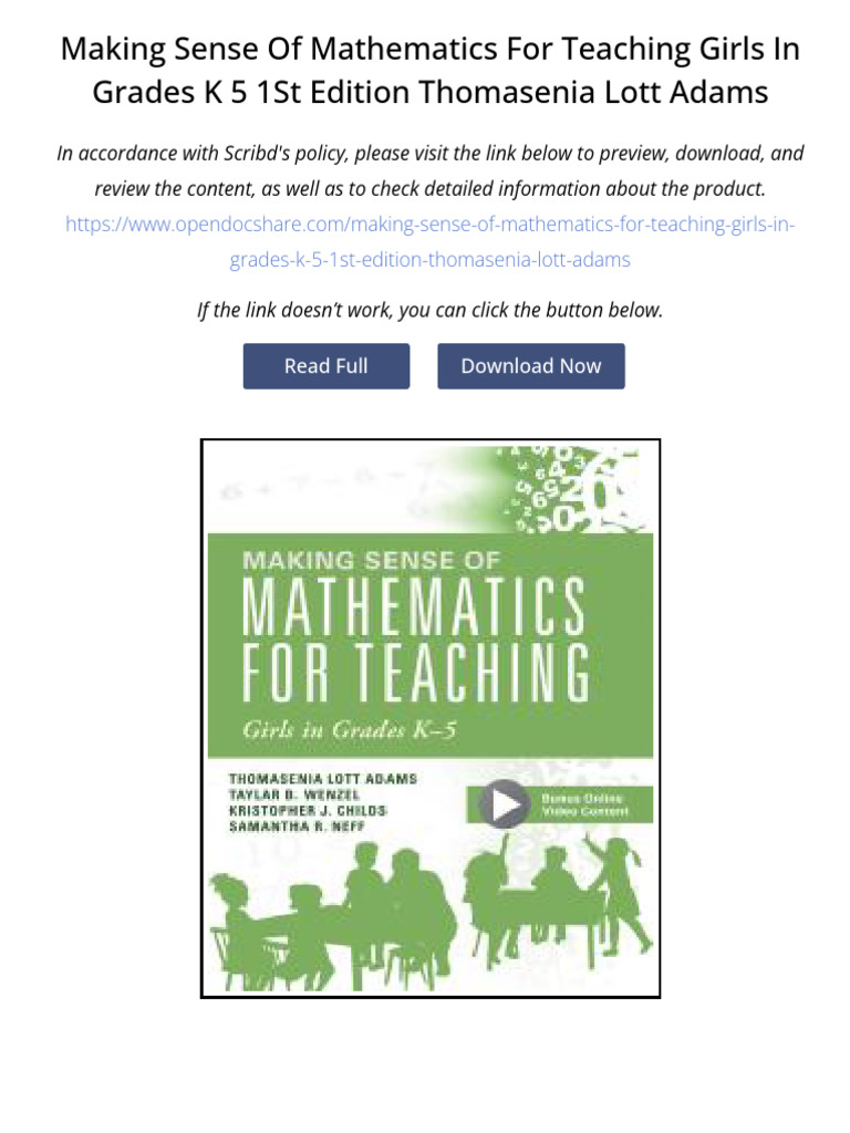 Teaching Math to Girls K-5: Insights & Strategies | PDF | Books