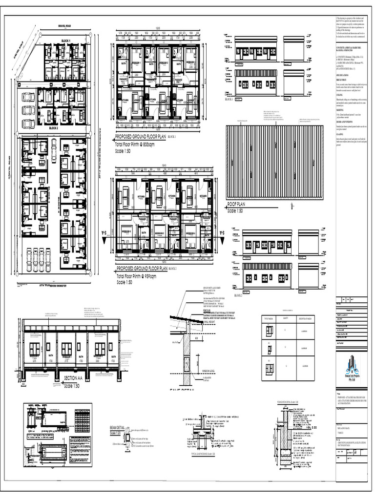 Ground Floor Plan and Structural Details | PDF | Materials | Components