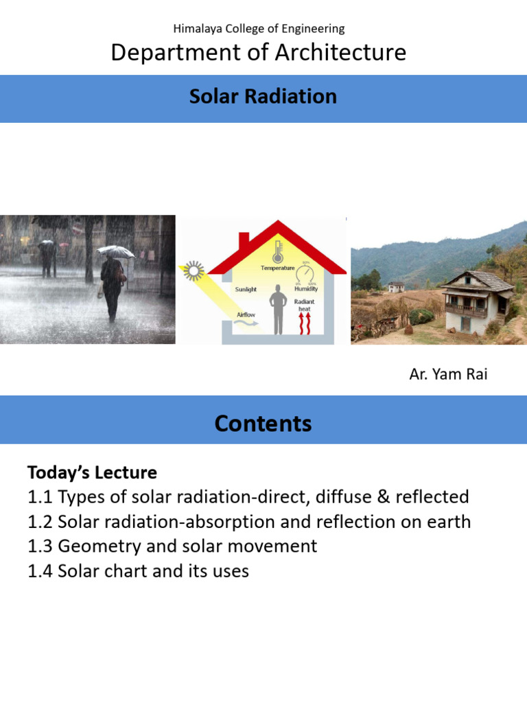 5.SolarRadiation_7bd69b6dfde34e1dbd7be9756819e373 | PDF | Sun | Radiation