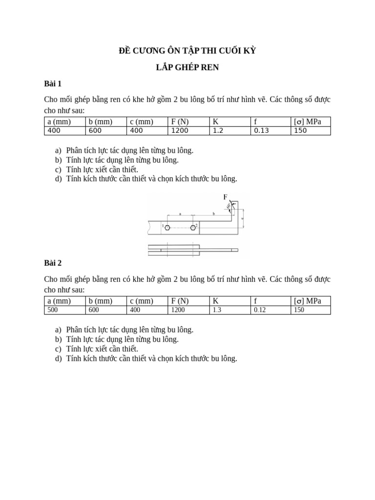 De Cuong On Thi Cuoi Ky | PDF