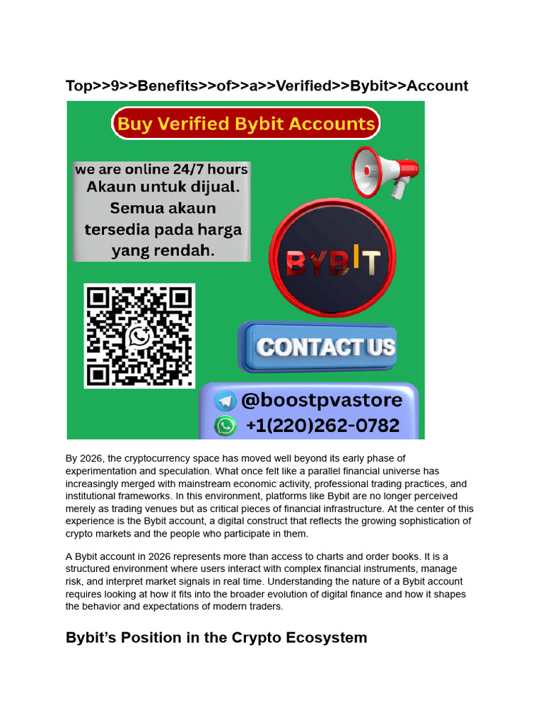 Top 9 Benefits of a Verified Bybit Account (1) | PDF | Market ...