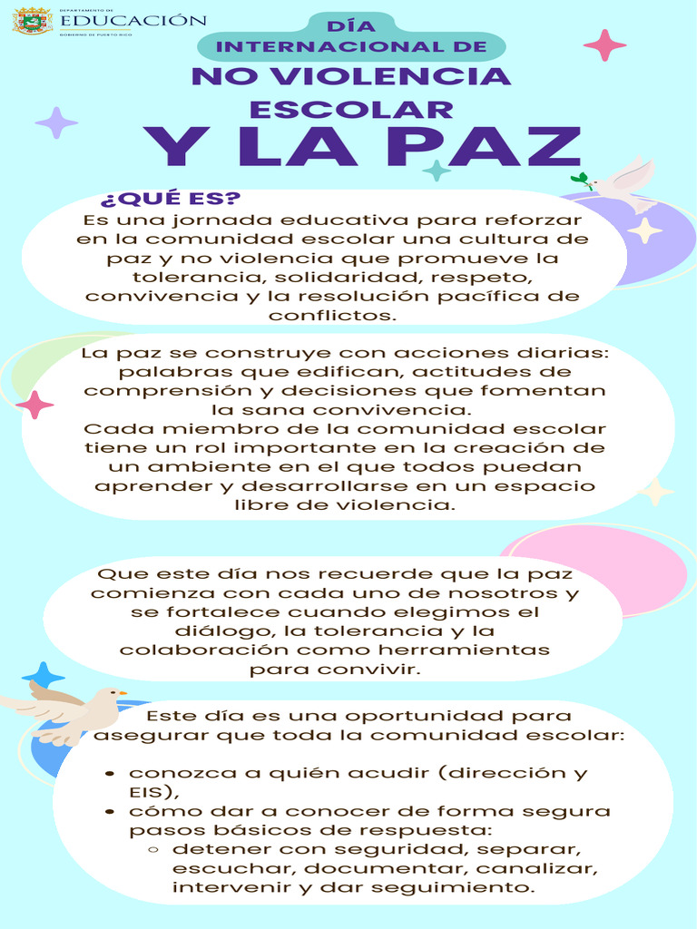 D A de No Violencia Escolar y La Paz 3 (3981) | PDF