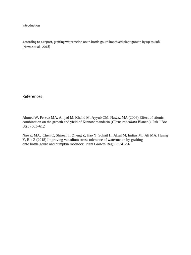 Watermelon Grafting Benefits on Growth | PDF