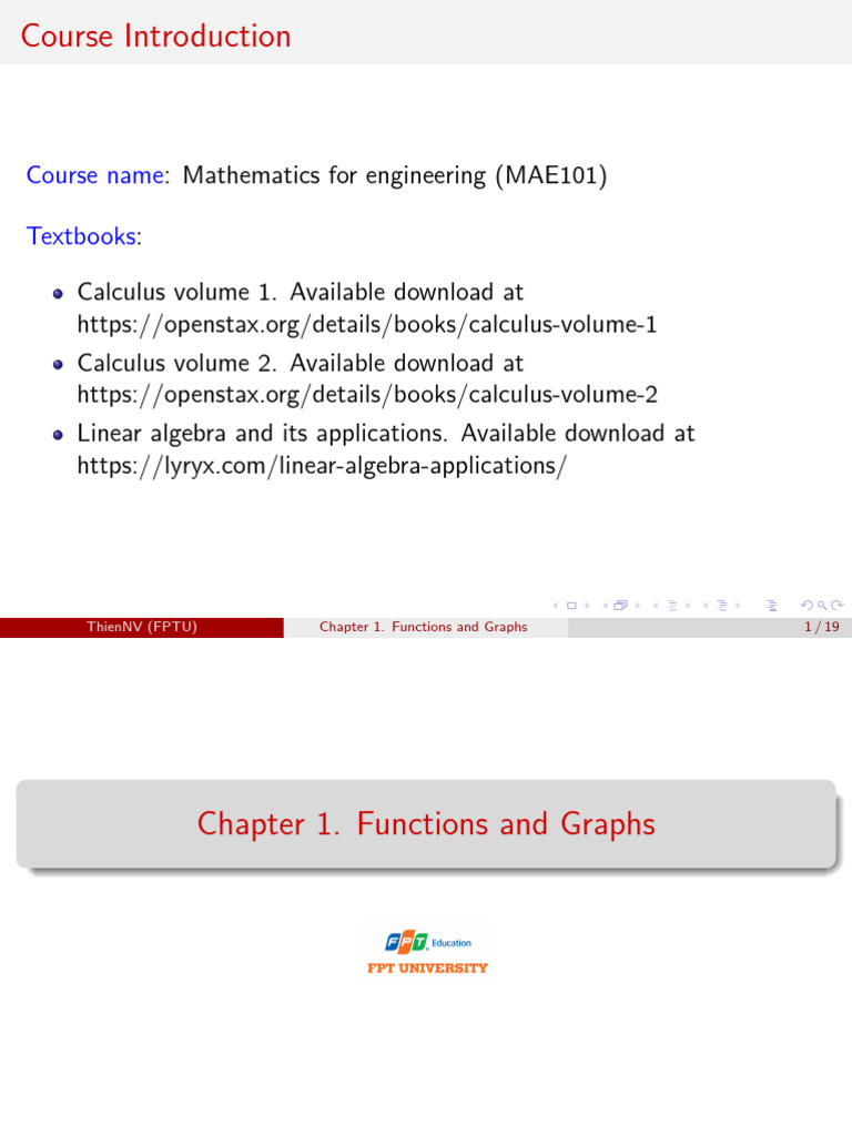 Chapter 1. Functions and Graphs | PDF | Function (Mathematics) | Calculus