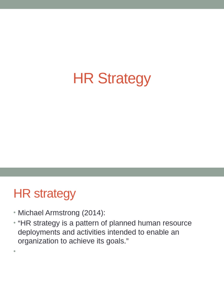 Comprehensive HR Strategy Overview | PDF | Human Resources | Human ...