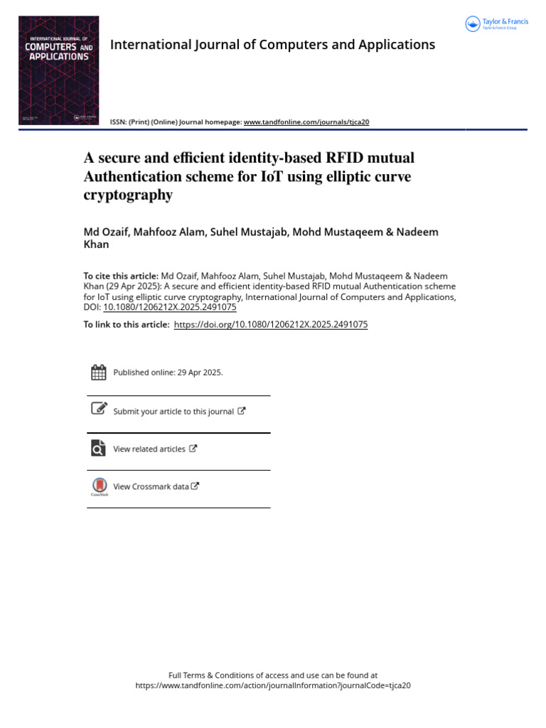 2025_A Secure and Efficient Identity-based RFID Mutual Authentication ...