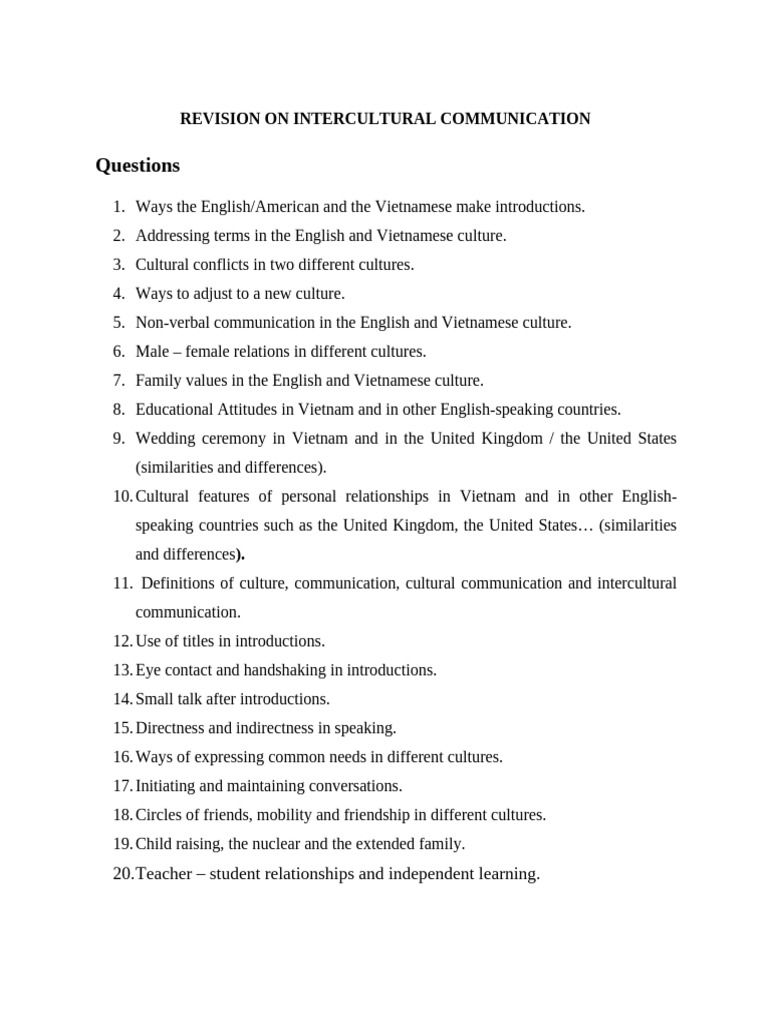 Intercultural Communication Insights | PDF