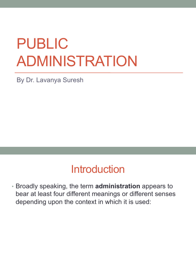 Understanding Public Administration Basics | PDF | Constitution | State ...