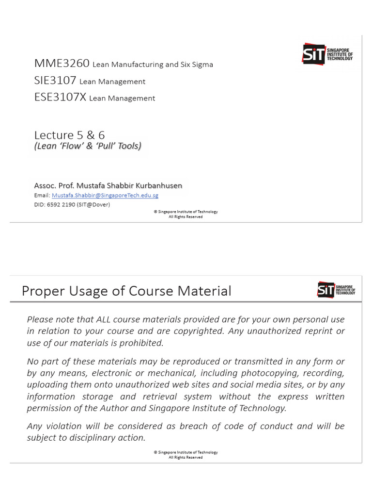 Lecture 5 - 6 | PDF | Lean Manufacturing | Production And Manufacturing