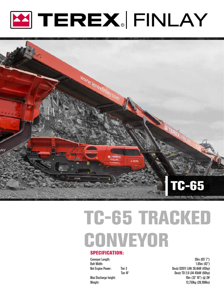 Terex Finlay TC 65 Conveyor | PDF | Engines | Vehicles