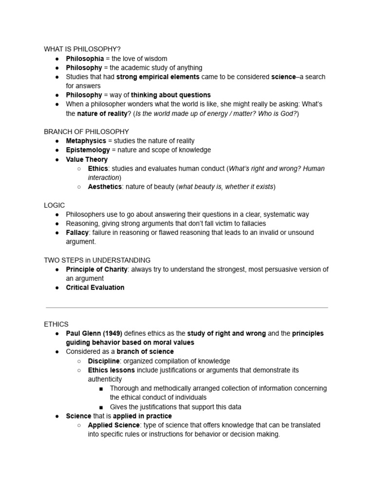 Understanding Philosophy and Ethics | PDF | Morality | Reason
