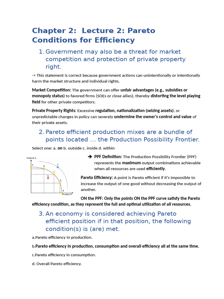 Pareto Efficiency and Government Impact | PDF | Pareto Efficiency ...