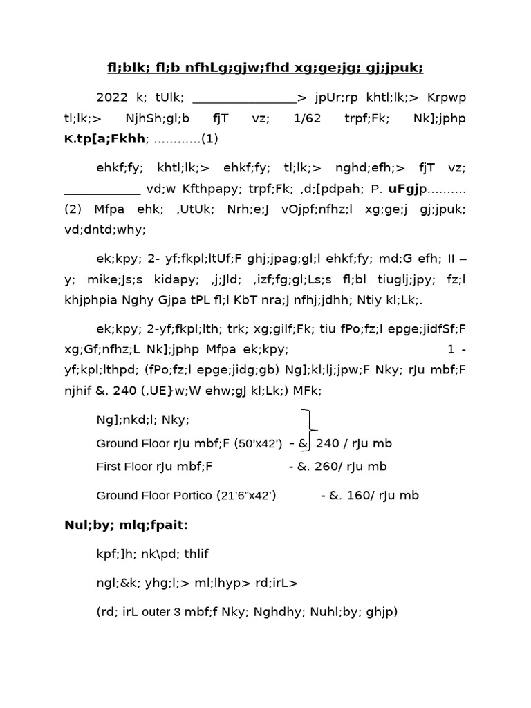 Bulding House Opanda Pathiram FORMAT | PDF