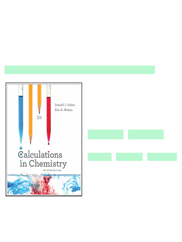 Calculations in Chemistry An Introduction 2nd Edition by Donald J. Dahm pdf available | PDF