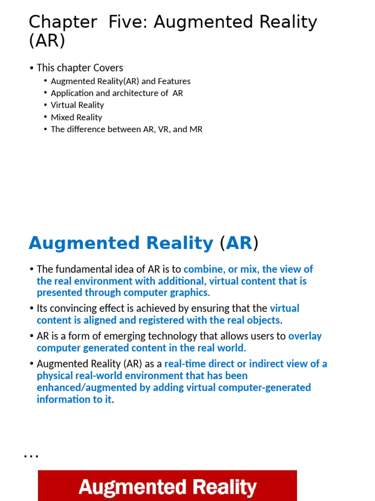 Understanding AR, VR, and MR Technologies | PDF | Virtual Reality ...