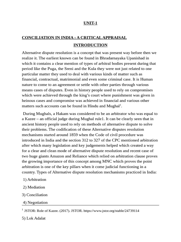 unit 1 adr | PDF | Alternative Dispute Resolution | Arbitration