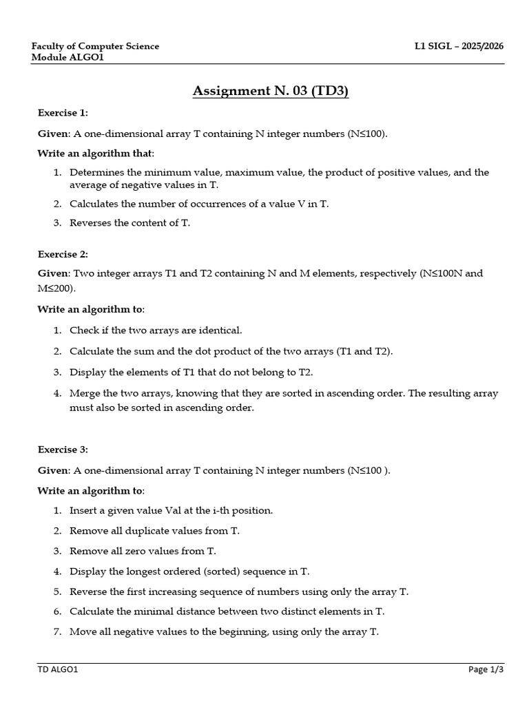 Serie TD3 | PDF | Sequence | Discrete Mathematics