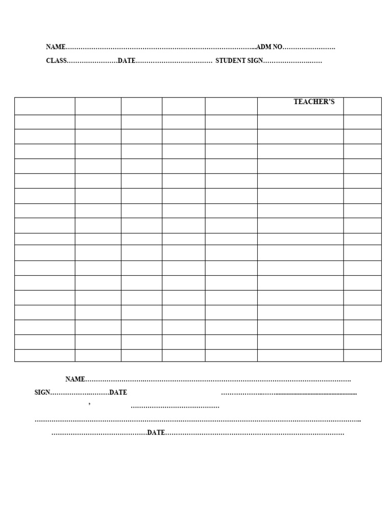 Form 3 & 4 Assignment Check List Form 2026 (1) | PDF